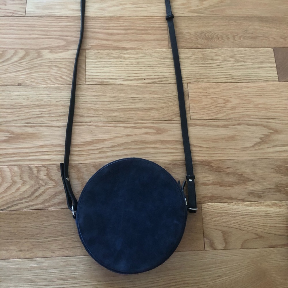 COS suede circle shoulder bag